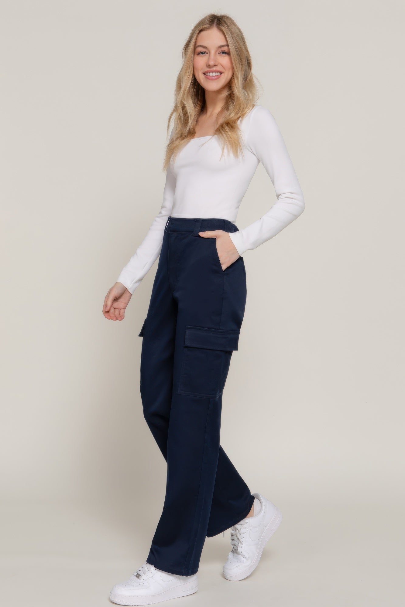 VacationGrabs Women's Casual Straight Leg Trousers