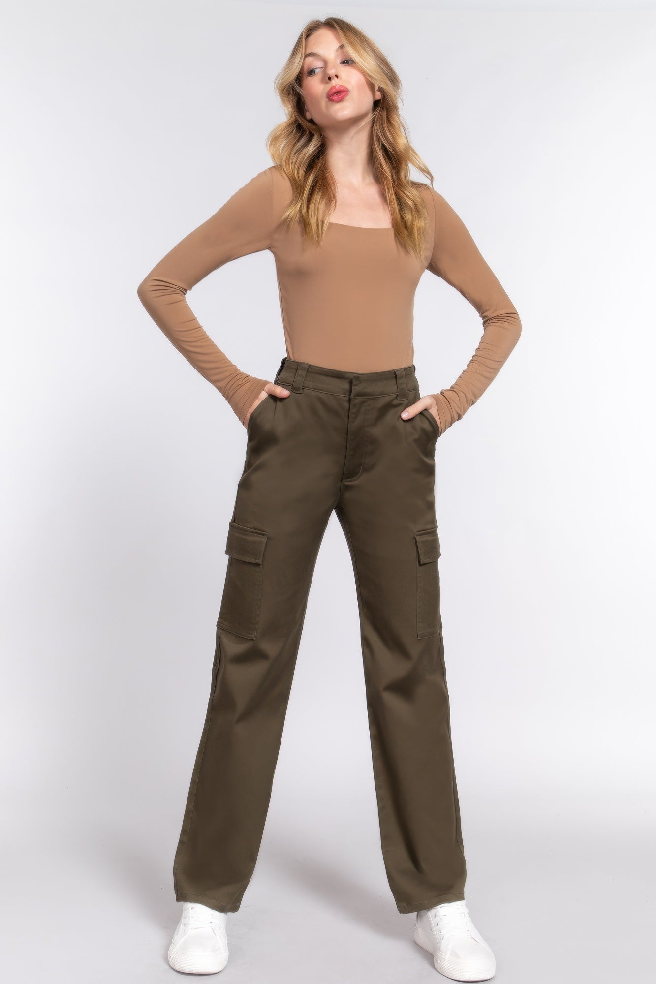 VacationGrabs Women's Casual Straight Leg Trousers