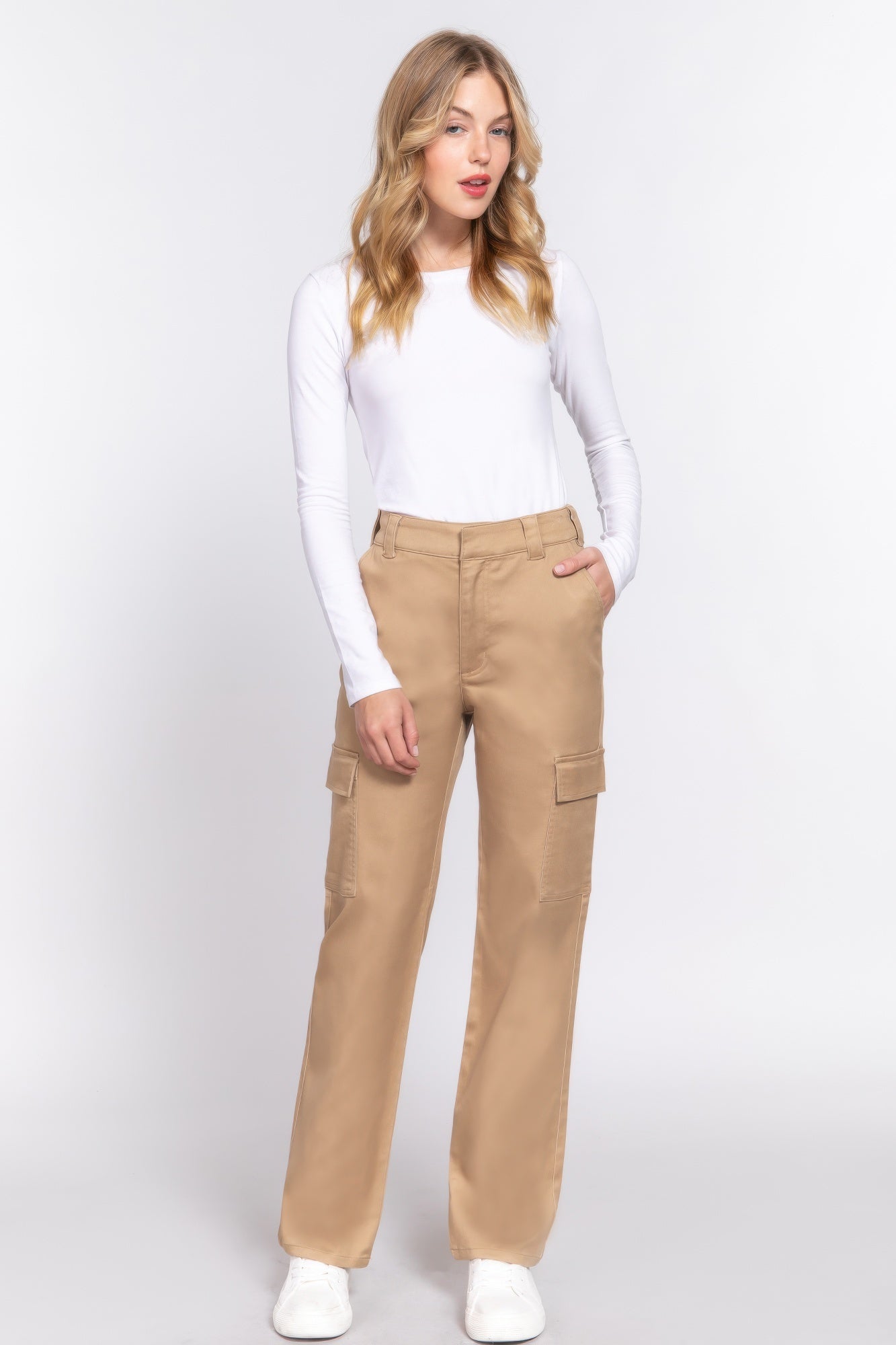 VacationGrabs Women's Casual Straight Leg Trousers