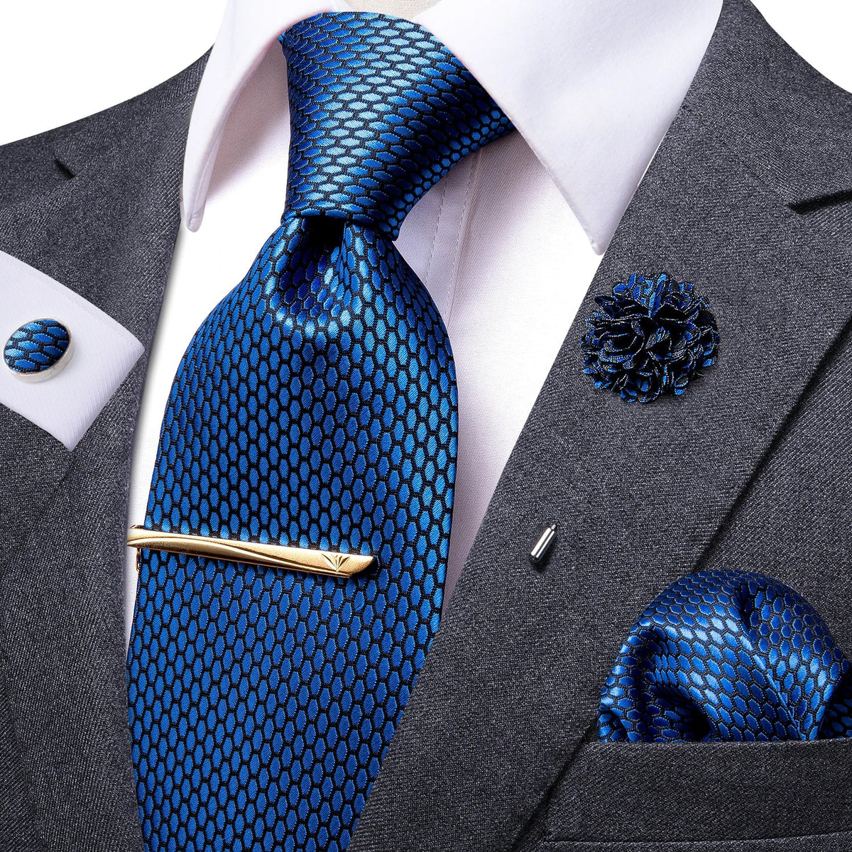 Luxury Tie Silk with Elegant Paisley Design for Men