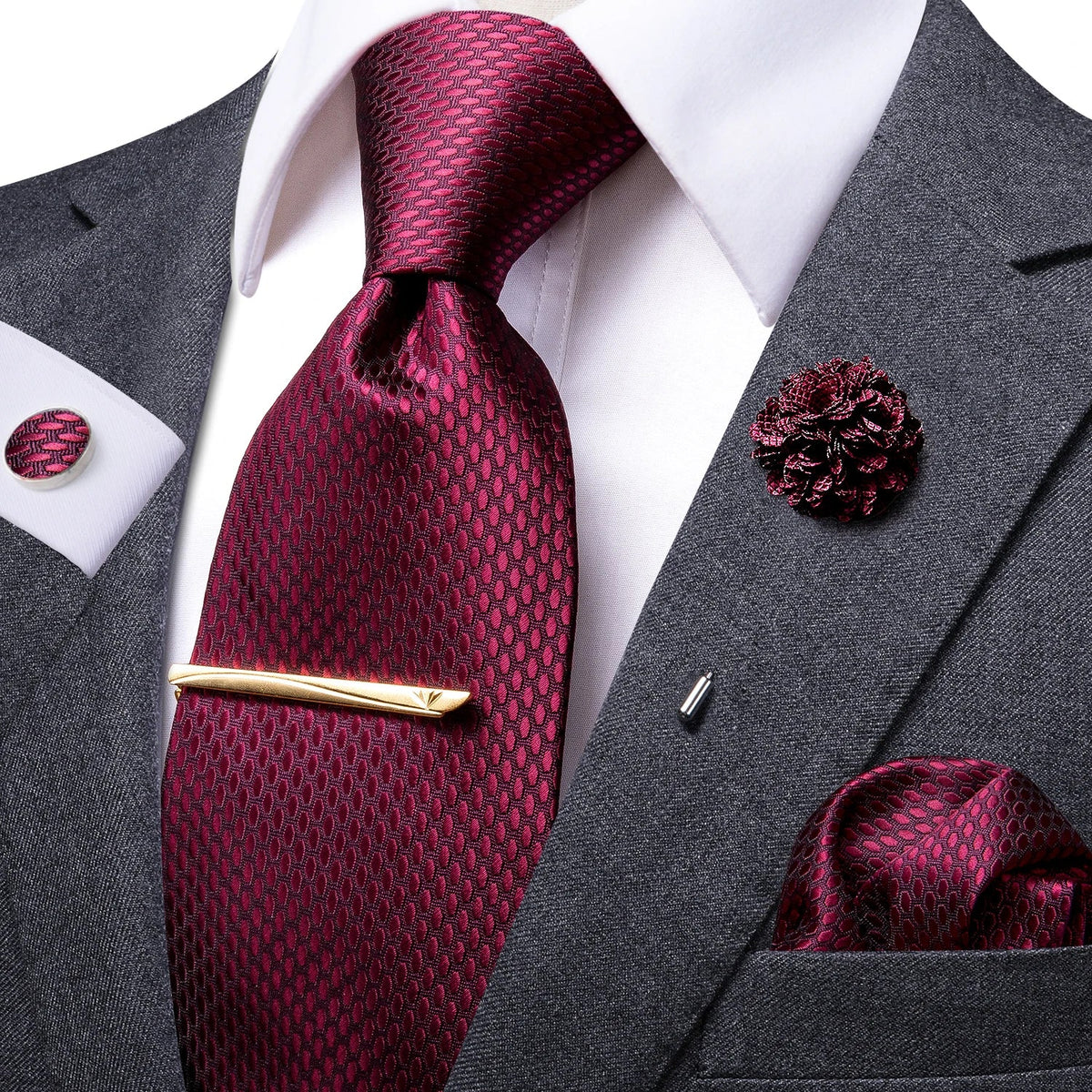 Luxury Tie Silk with Elegant Paisley Design for Men