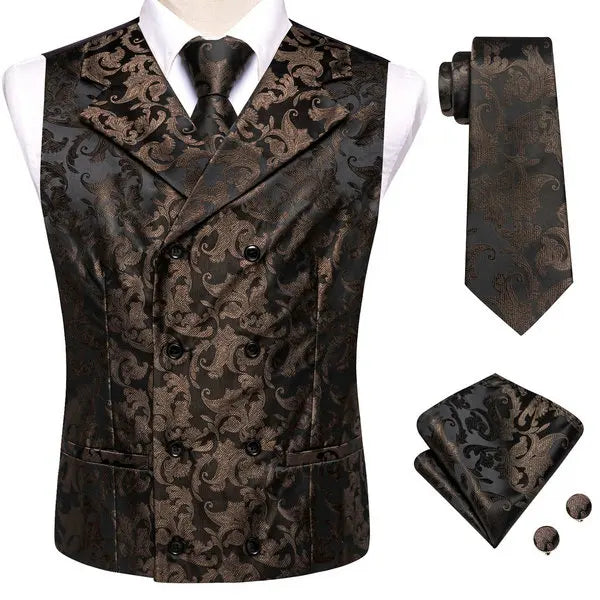 Elegant Wedding Day Men's Vest 4pc Set