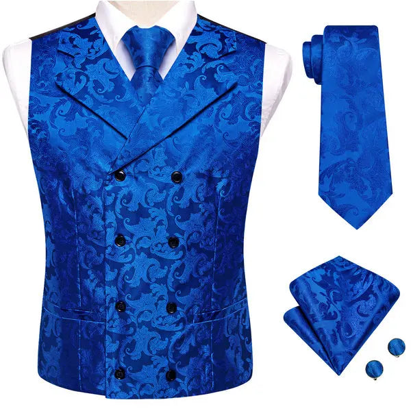 Elegant Wedding Day Men's Vest 4pc Set