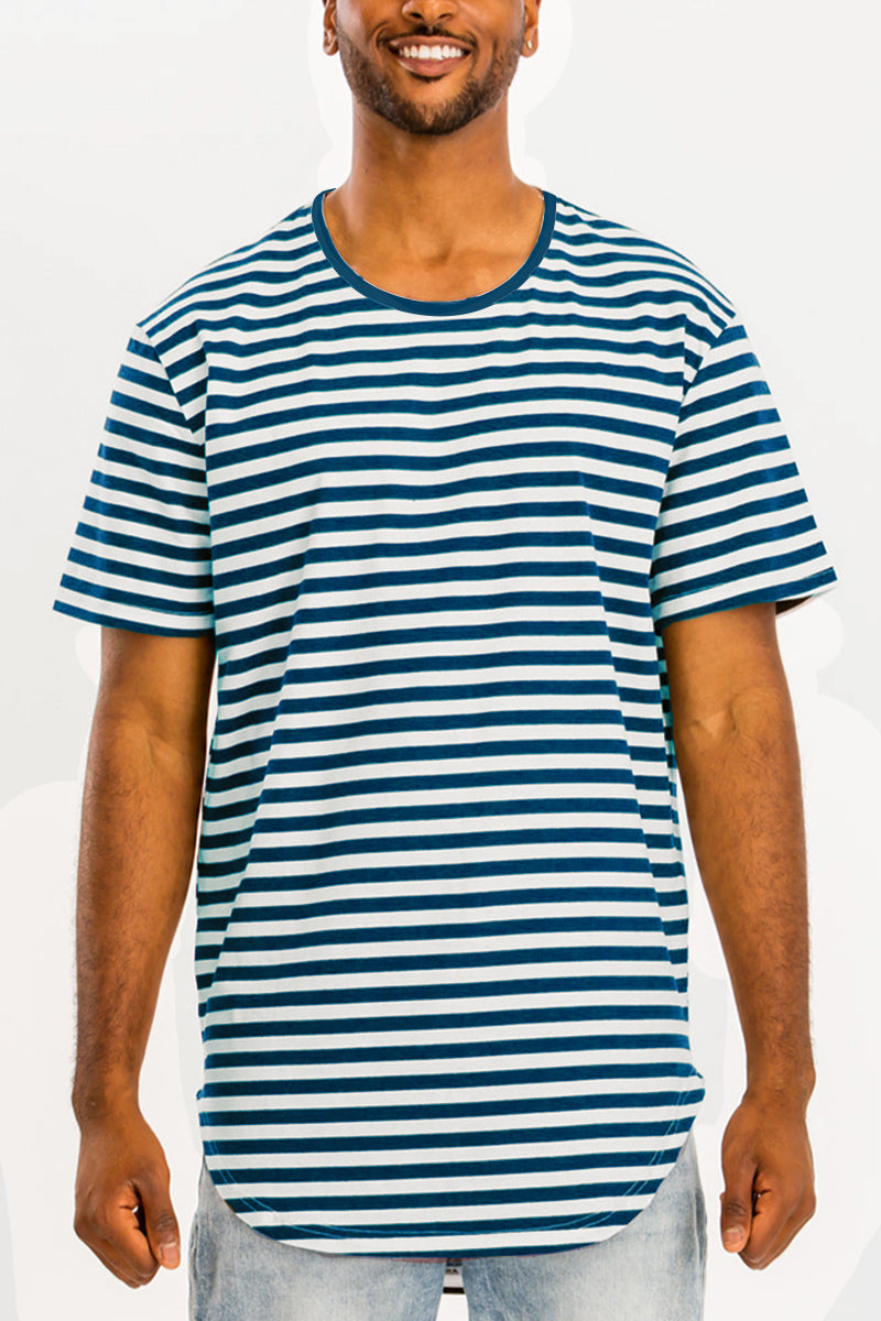 Edwin Striped Tee – Oversized Cotton Blend