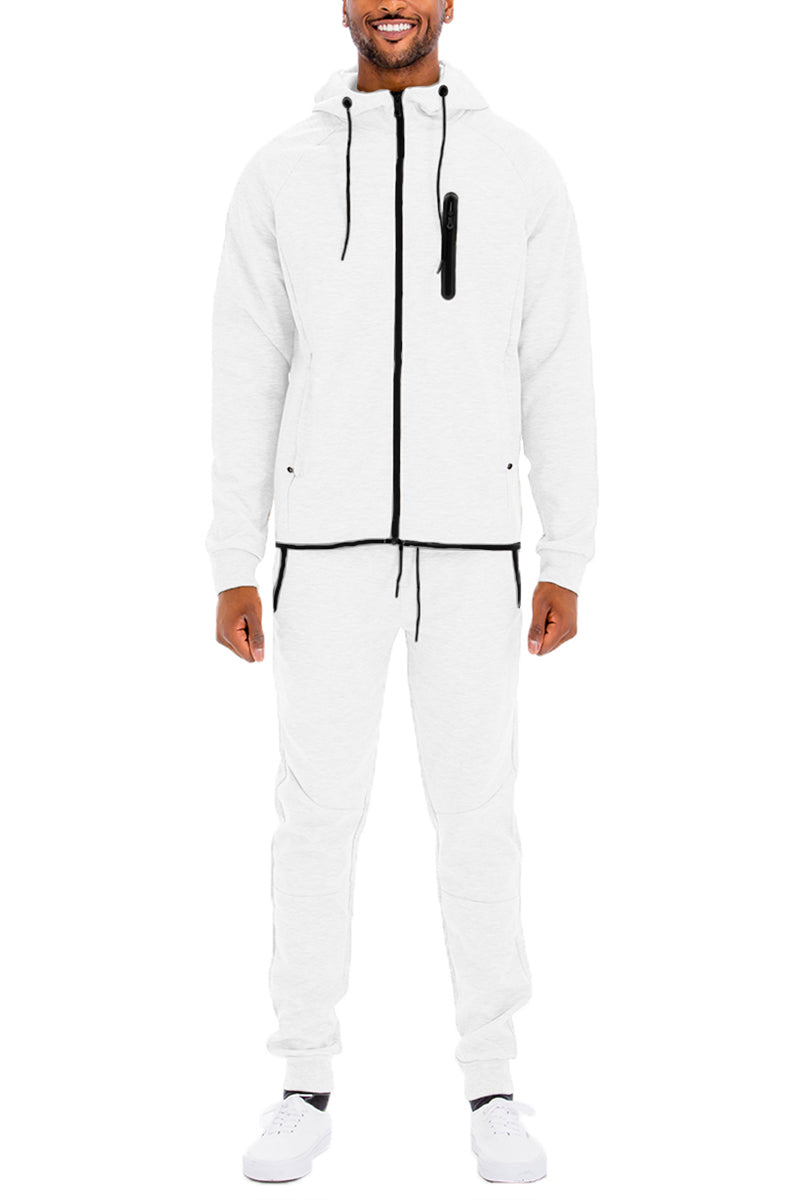 Solid Tech Sweat Set with Hoodie & Joggers