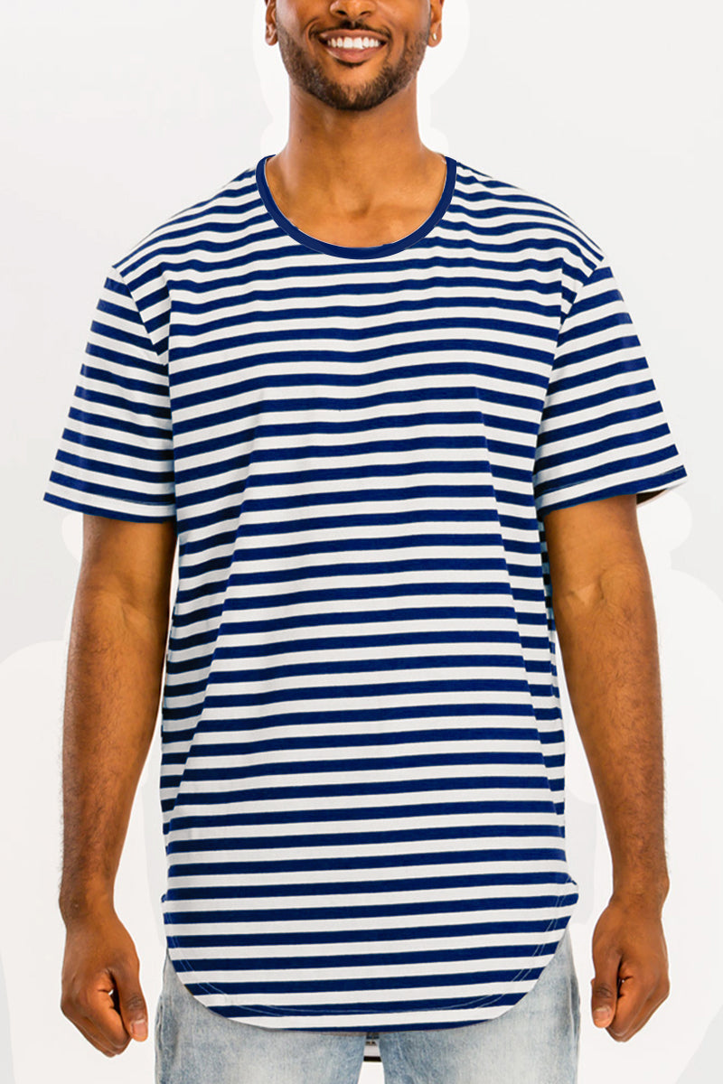 Edwin Striped Tee – Oversized Cotton Blend