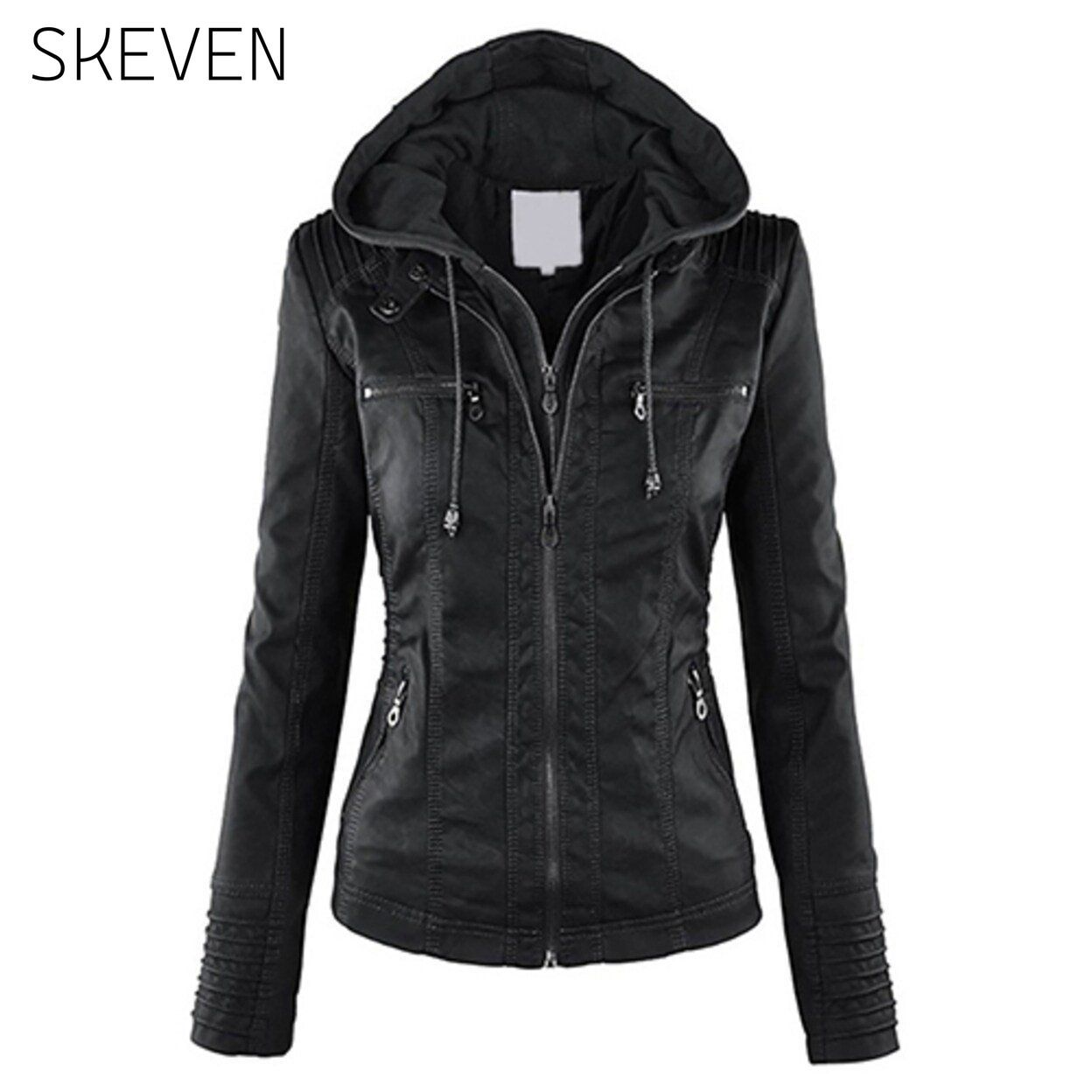 Women Fashion Autumn Winter Coat Jacket Black Jackets & Coats refund_fee:1200