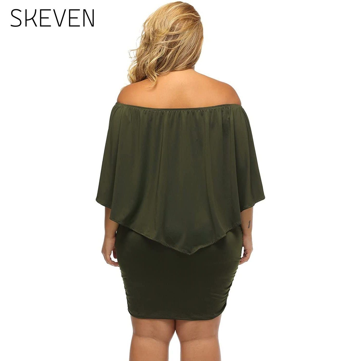 Women Off Shoulder Ruffles Bodycon Mini Dress __stock:200 casual dresses clothes dresses refund_fee:1200