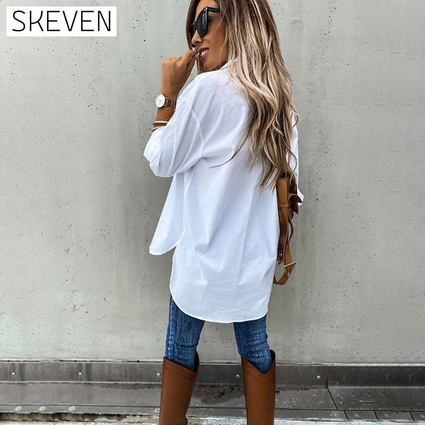 Women's Casual Collar Tunic Shirt __stock:200 clothes refund_fee:1200 tops