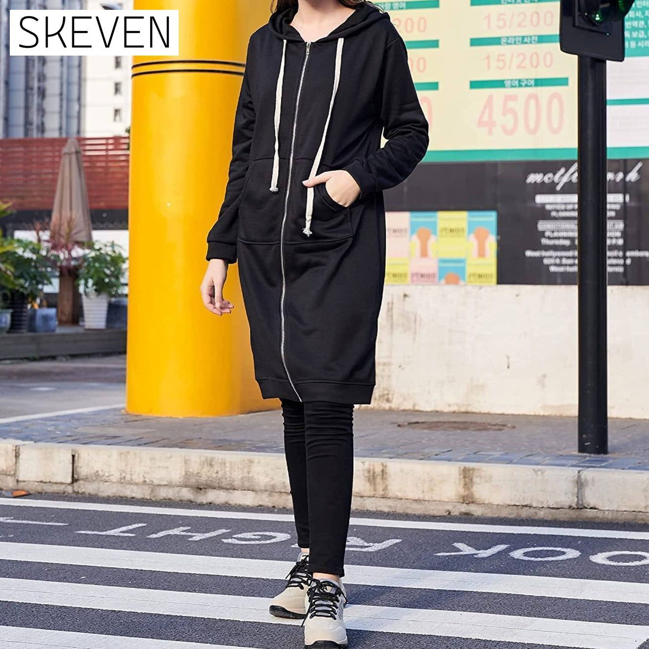 Women's Casual Zip up Hoodies Long Tunic Sweatshirts Jackets Fashion Plus Size Hoodie with Pockets __stock:100 Jackets & Coats refund_fee:1200