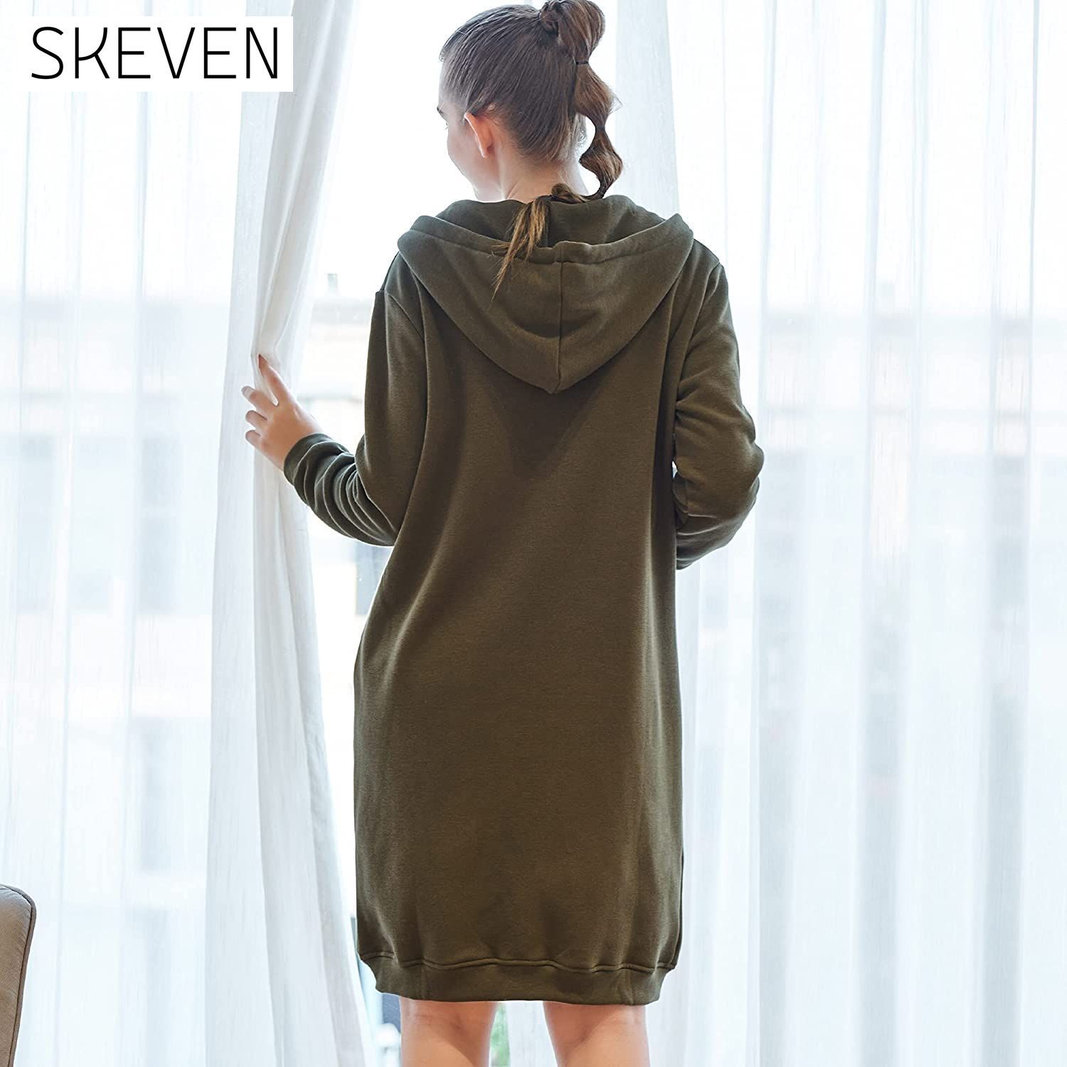 Women's Casual Zip up Hoodies Long Tunic Sweatshirts Jackets Fashion Plus Size Hoodie with Pockets __stock:100 Jackets & Coats refund_fee:1200