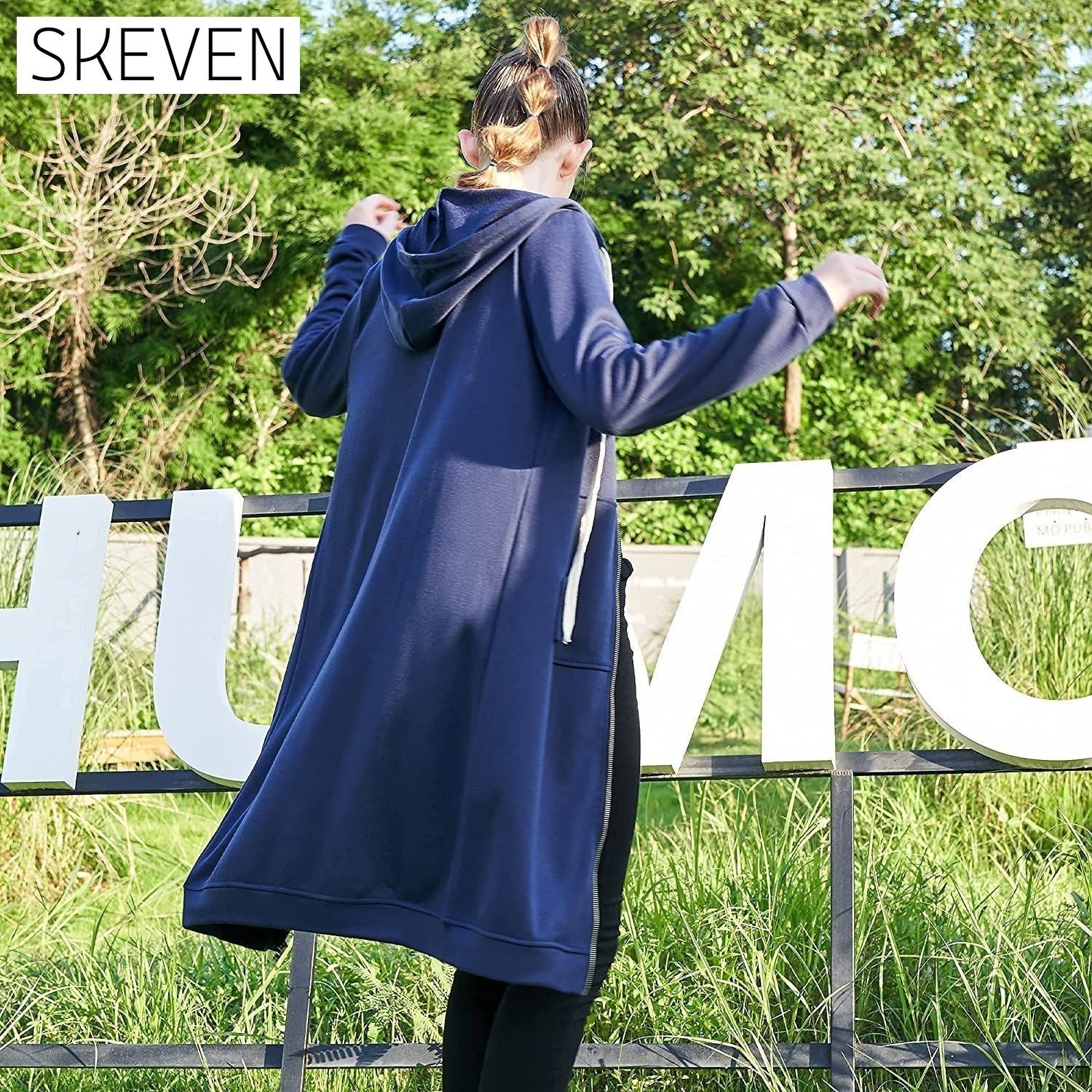 Women's Casual Zip up Hoodies Long Tunic Sweatshirts Jackets Fashion Plus Size Hoodie with Pockets __stock:100 Jackets & Coats refund_fee:1200