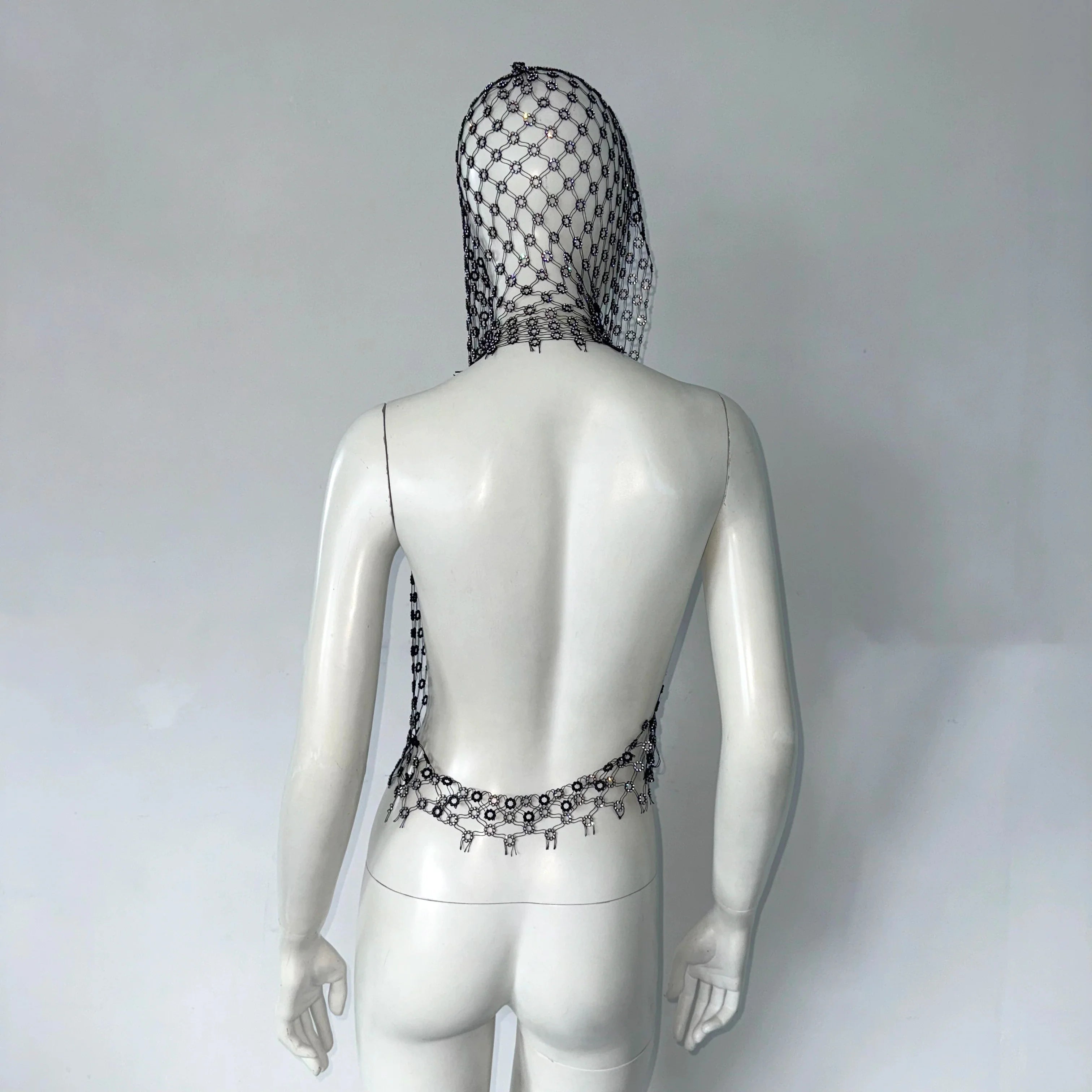 Women's Clubwear Tops with Shiny Chain Detail