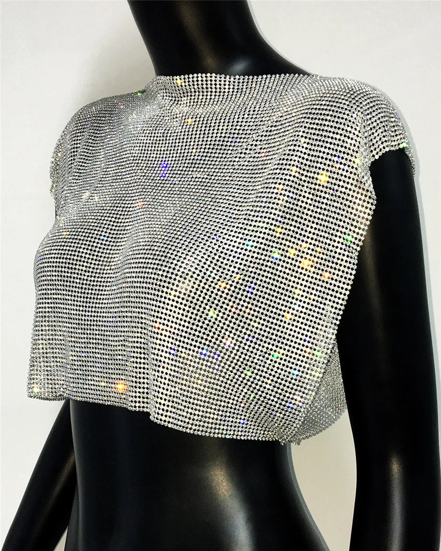 Shimmering Women's Clubwear Tops for Night Out