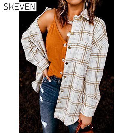 Women's Fall Clothes Plaid Jacket Long Sleeve __stock:200 clothes refund_fee:1200 tops