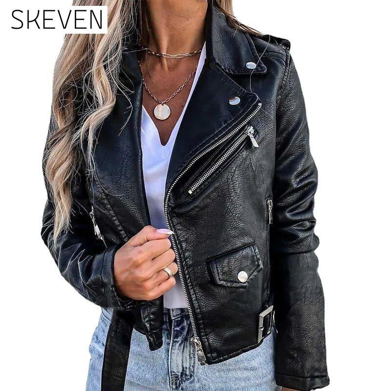Women's Faux Modern Street Style Leather Jacket __stock:200 Jackets & Coats refund_fee:1200
