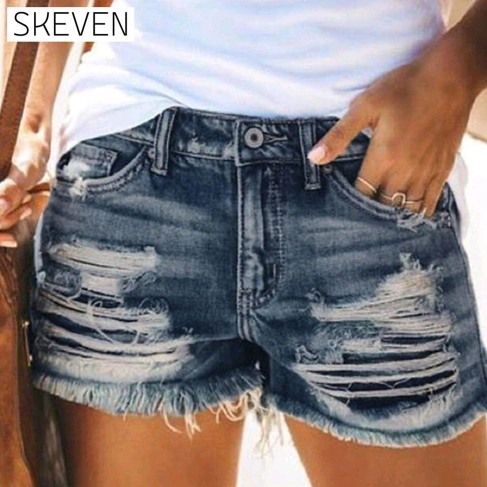 Women's Jeans Shorts Denim Blue __stock:200 bottoms refund_fee:1200