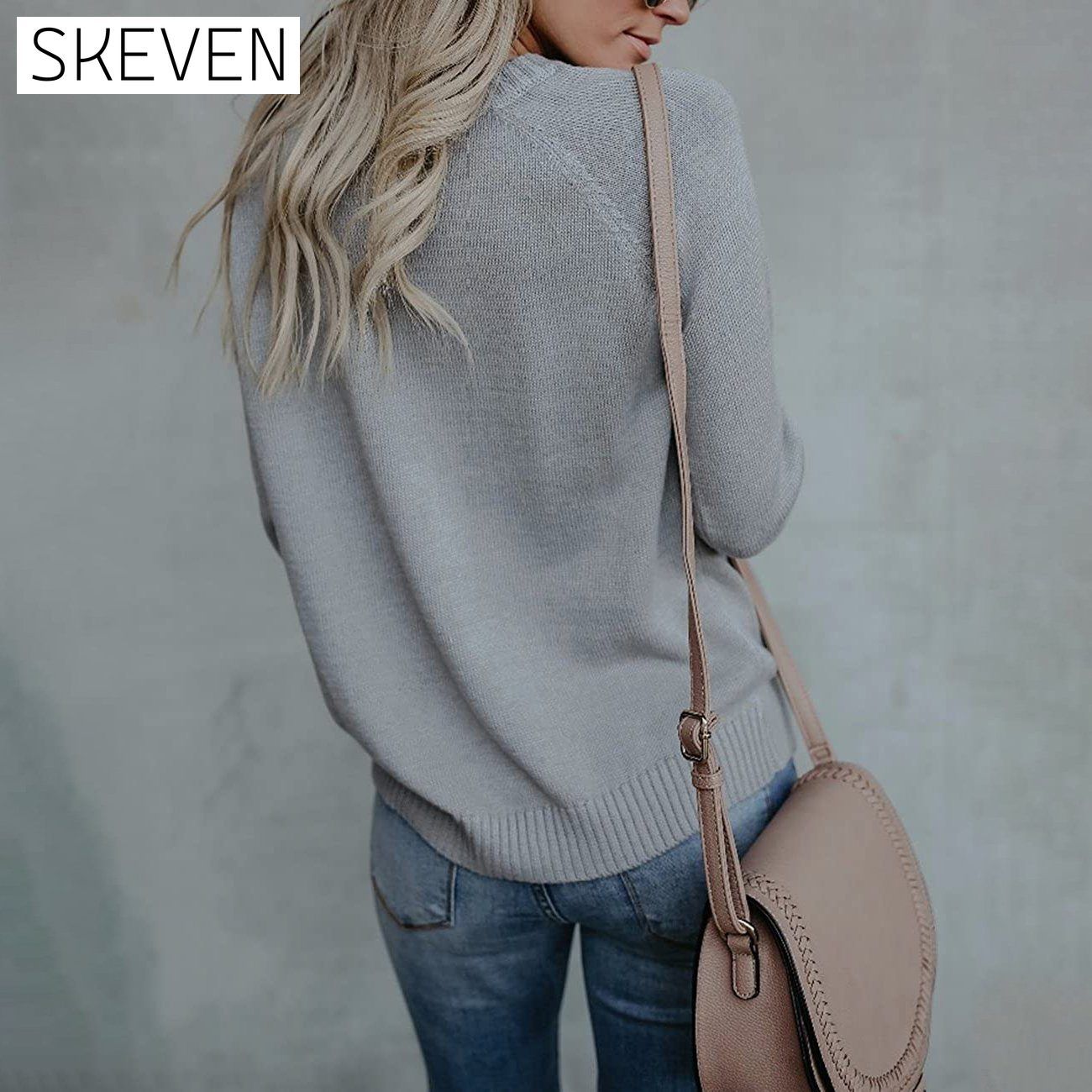 Women's Long Sleeve Crewneck Cute Heart Knitted Sweaters __stock:500 clothes refund_fee:1200 tops