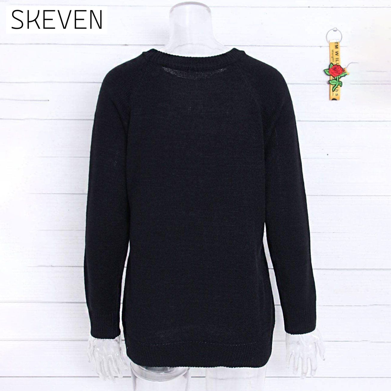 Women's Long Sleeve Crewneck Cute Heart Knitted Sweaters __stock:500 clothes refund_fee:1200 tops