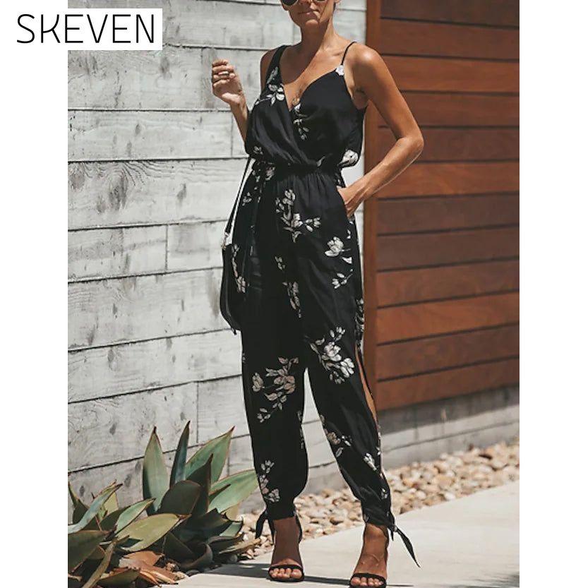 Women's Sexy Casual Daily V Neck Jumpsuit Black White __stock:200 casual dresses clothes dresses refund_fee:1200