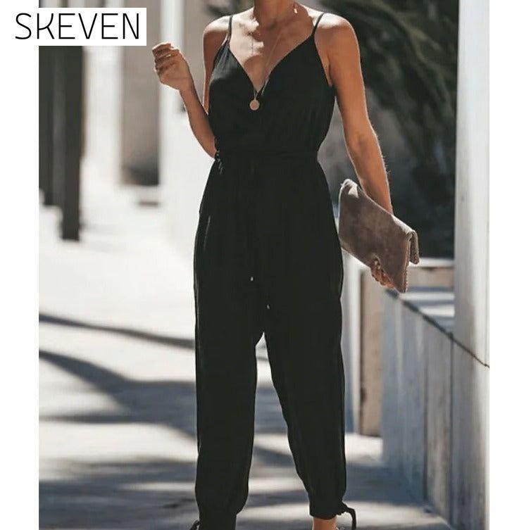 Women's Sexy Casual Daily V Neck Jumpsuit __stock:200 casual dresses clothes dresses refund_fee:1200