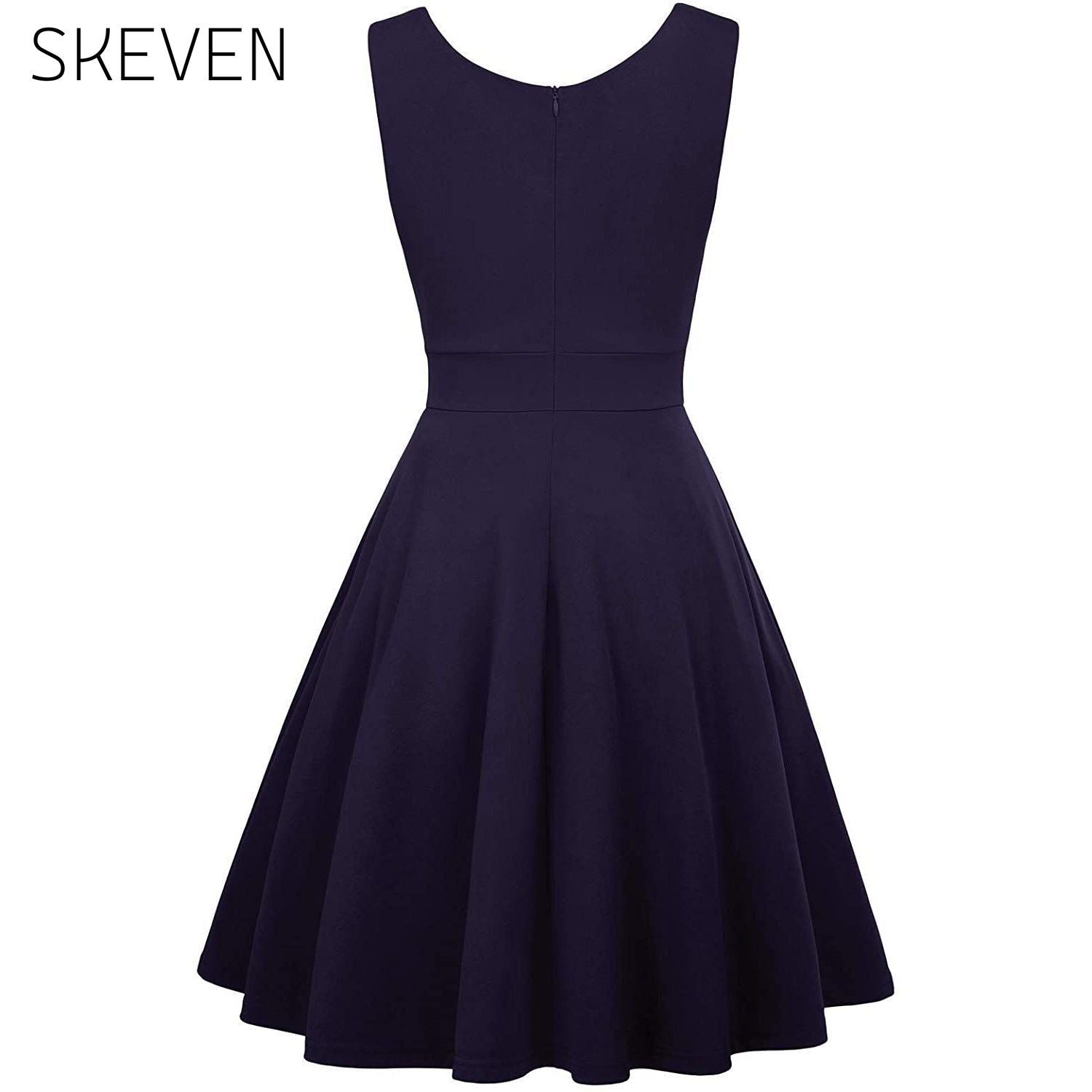 Women's Sleeveless Wrap V-Neck A-line Bridesmaid Cocktail Party Dress __stock:200 casual dresses clothes dresses refund_fee:1200