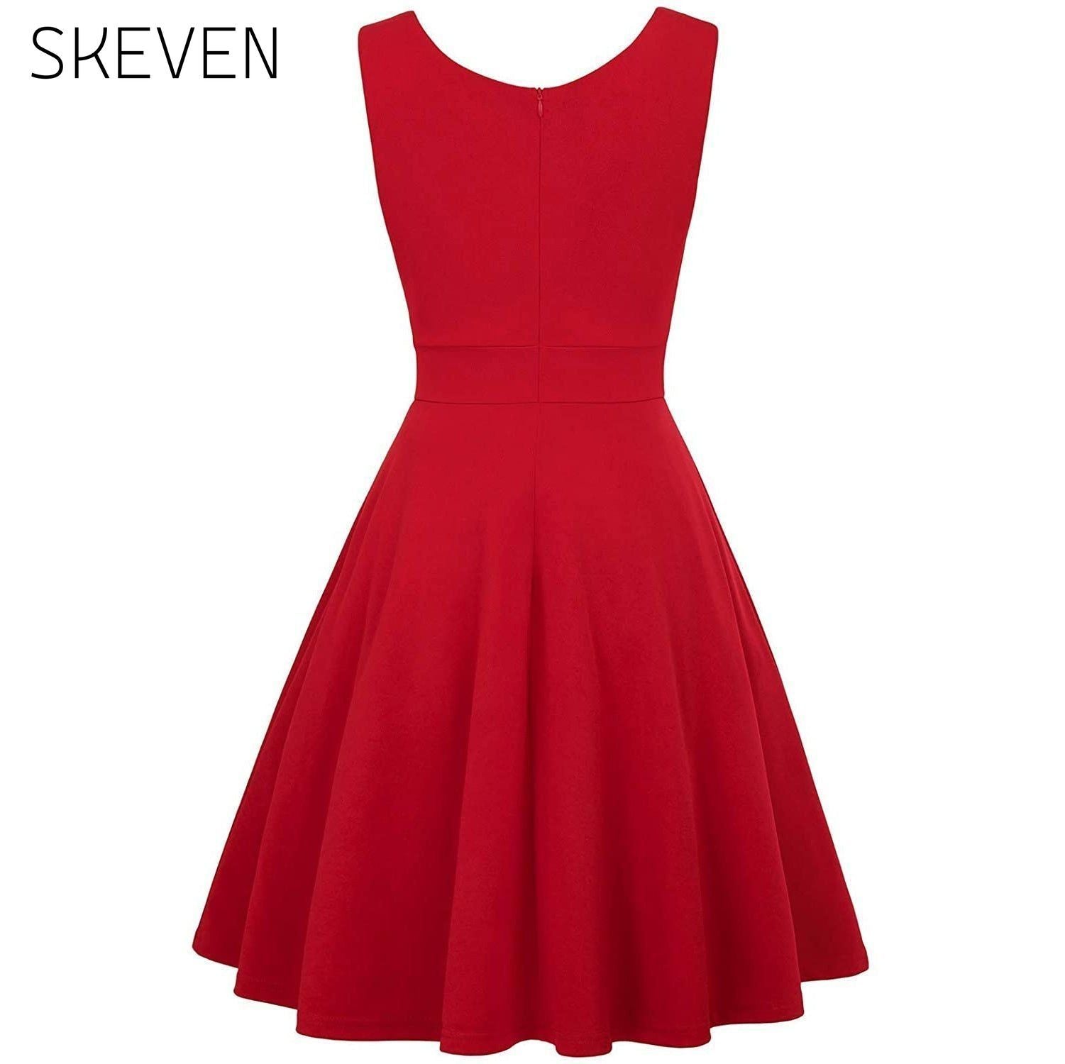 Women's Sleeveless Wrap V-Neck A-line Bridesmaid Cocktail Party Dress __stock:200 casual dresses clothes dresses refund_fee:1200
