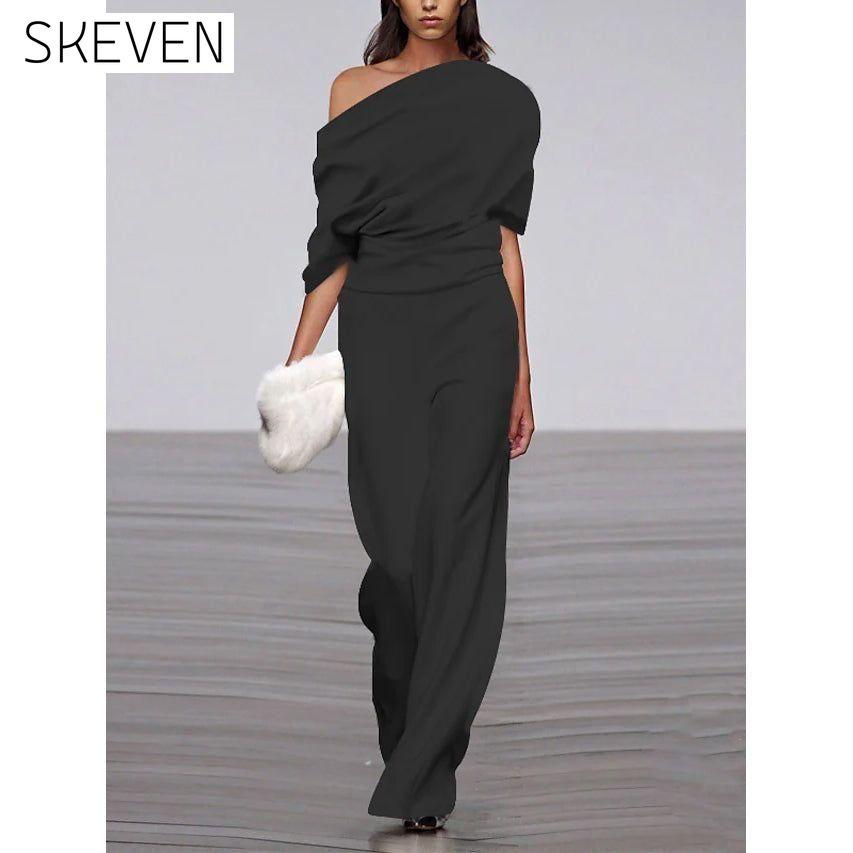 Women's Solid Color Casual Jumpsuit Black __stock:200 casual dresses clothes dresses refund_fee:1200