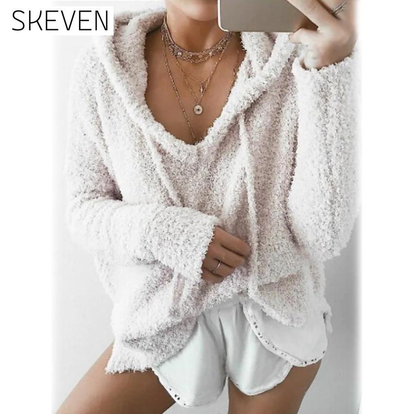 Women's Teddy Coat Plain Daily Basic Loose Hoodie White __stock:50 clothes refund_fee:800 tops