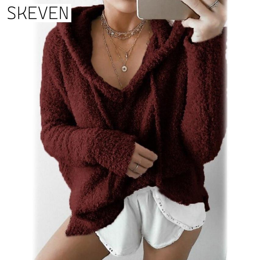 Women's Teddy Coat Plain Daily Basic Loose Hoodie Wine __stock:50 clothes refund_fee:800 tops