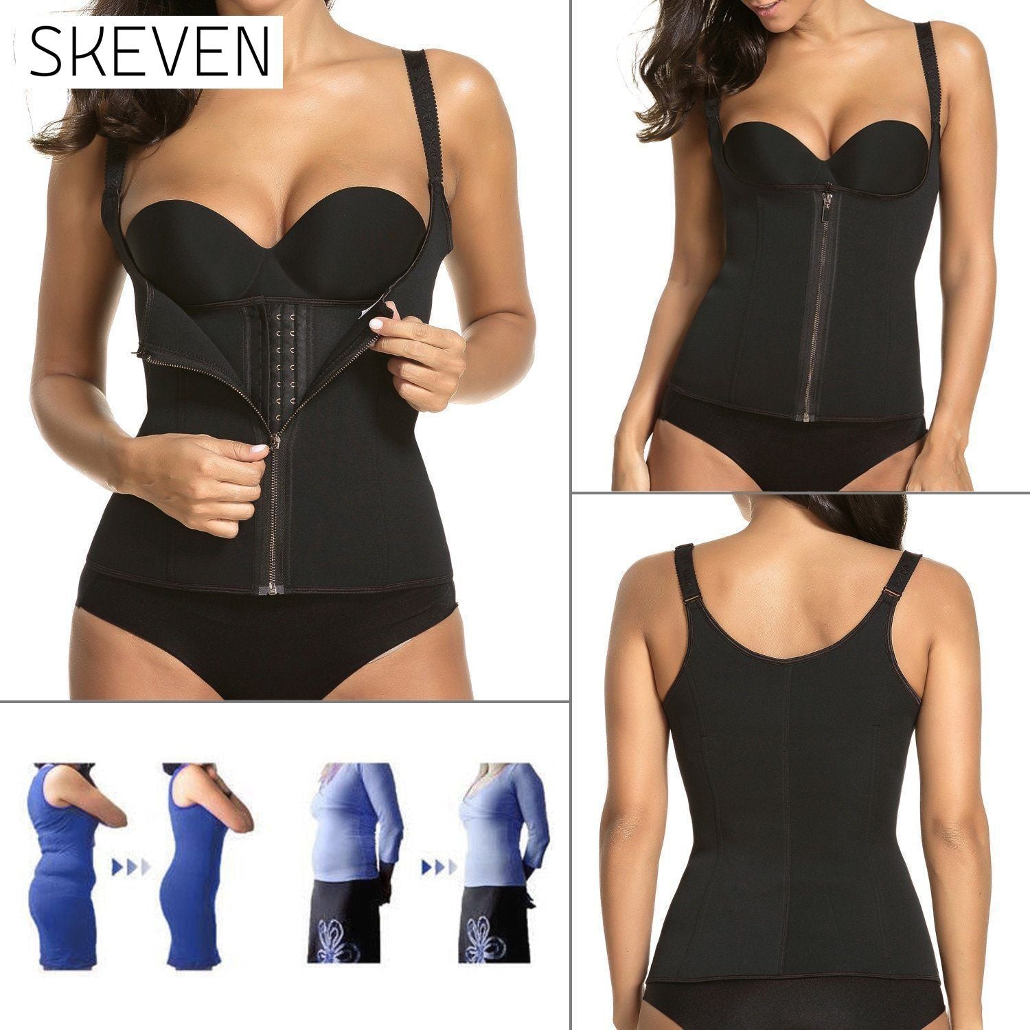 Zippered Waist Trainer Corset __stock:50 lingerie refund_fee:1200