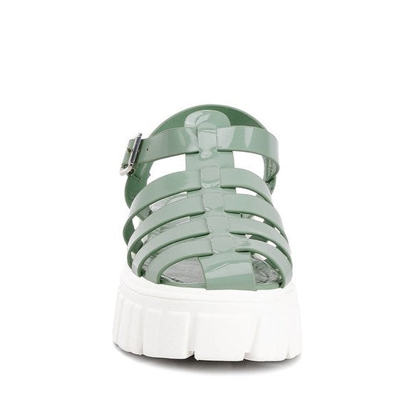 Zurie Chunky Gladiator Sandals - Trendy Green