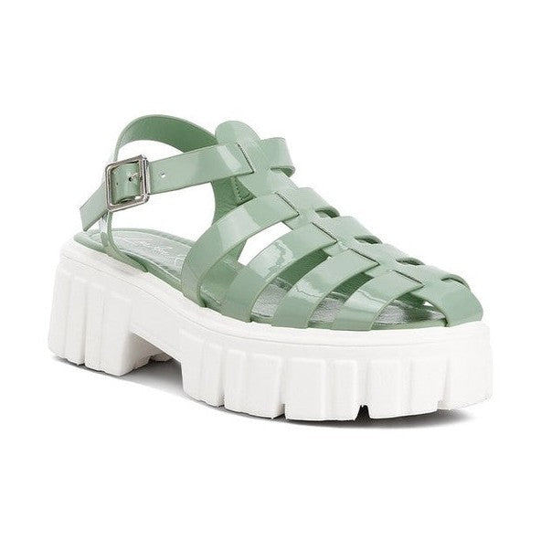 Zurie Chunky Gladiator Sandals - Trendy Green
